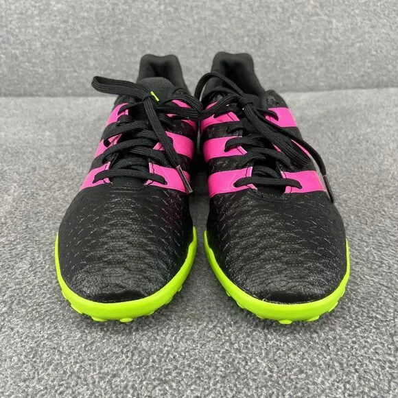 Adidas Shoes Mens Size 6 Black Pink Green Traxion Turf‎ Soccer Cleats AF4985